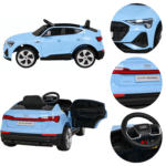 Audi E-Tron Sportback dla dzieci Niebieski + Pilot + Napęd 4x4 + Wolny Start + Radio MP3 + LED - obrazek 10