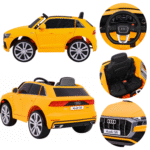 Audi Q8 Lift na akumulator dla dzieci Żółty + Pilot + EVA + Wolny Start + MP3 USB + LED - obrazek 12
