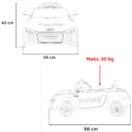 Audi R8 Policja na akumulator dla dzieci + Pilot + EVA + Wolny Start + MP3 LED - obrazek 14