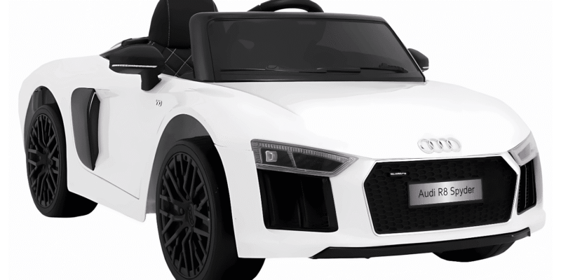audi r8 spyder na akumulator bialy pilot eva wolny start radio mp3 led