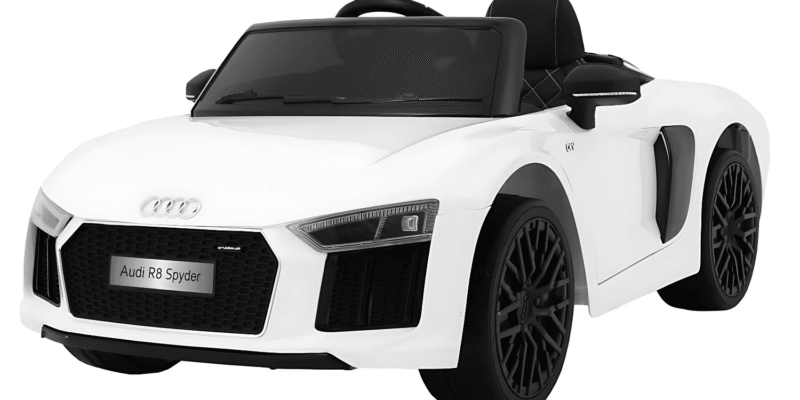 audi r8 spyder na akumulator bialy pilot eva wolny start radio mp3 led - zdjecie produktu 1