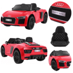 Audi R8 Spyder na akumulator Lakier Czerwony + Pilot + EVA + Wolny Start + Radio MP3 + LED - obrazek 5