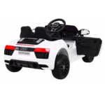 Audi R8 na akumulator dla dzieci Biały + Pilot + EVA + Wolny Start + MP3 LED - obrazek 6