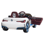 Autko BMW i4 na akumulator dla dzieci Biały + Wolny Start + EVA + Ekoskóra + Audio LED + Pilot - obrazek 4