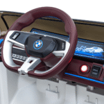 Autko BMW i4 na akumulator dla dzieci Biały + Wolny Start + EVA + Ekoskóra + Audio LED + Pilot - obrazek 6