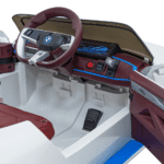 Autko BMW i4 na akumulator dla dzieci Biały + Wolny Start + EVA + Ekoskóra + Audio LED + Pilot - obrazek 8