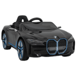 Autko BMW i4 na akumulator dla dzieci Czarny + Wolny Start + EVA + Ekoskóra + Audio LED + Pilot