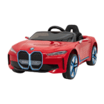 Autko BMW i4 na akumulator dla dzieci Czerwony + Wolny Start + EVA + Ekoskóra + Audio LED + Pilot - obrazek 2