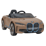 Autko BMW i4 na akumulator dla dzieci Złoty + Wolny Start + EVA + Ekoskóra + Audio LED + Pilot