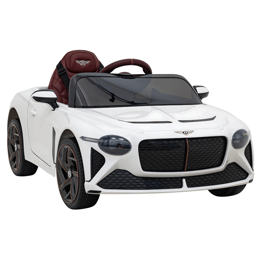 autko bentley bacalar na akumulator dla dzieci bialy pilot eva wolny start audio led
