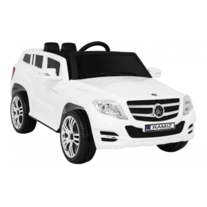 autko city rider dla dzieci bialy pilot regulacja kierownicy wolny start mp3 usb led