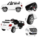 Autko City Rider dla dzieci Biały + Pilot + Regulacja kierownicy + Wolny Start + MP3 USB + LED - obrazek 5