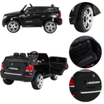 Autko City Rider dla dzieci Czarny + Pilot + Regulacja kierownicy + Wolny Start + MP3 USB + LED - obrazek 5