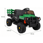 autko farmer pick up dla dzieci zielony pilot bagaznik lopatka eva mp3 led - zdjecie produktu 11