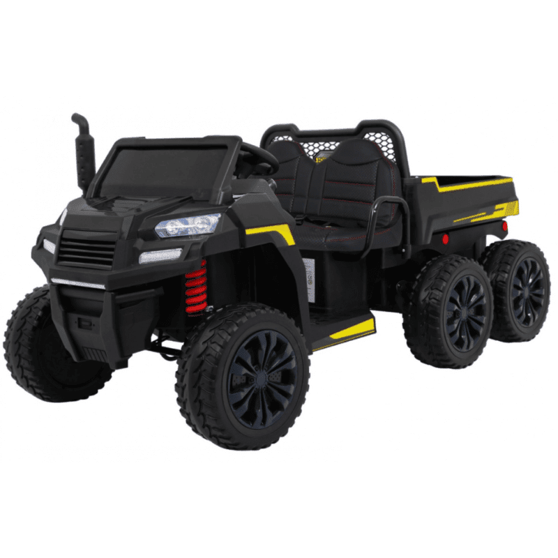 autko farmer truck dla 2 dzieci czarny naped 4x4 pilot kiper audio led - zdjecie produktu 1