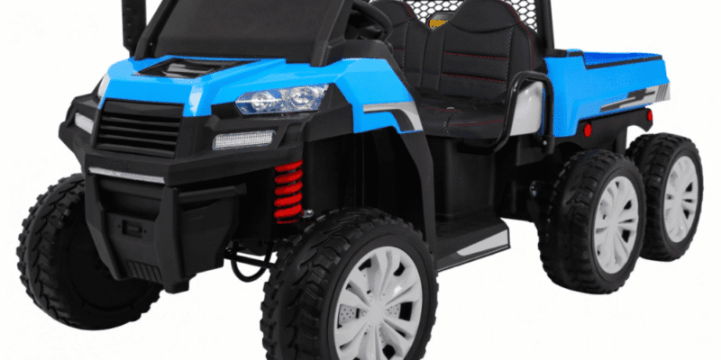 autko farmer truck dla 2 dzieci niebieski naped 4x4 pilot kiper audio led - zdjecie produktu 1