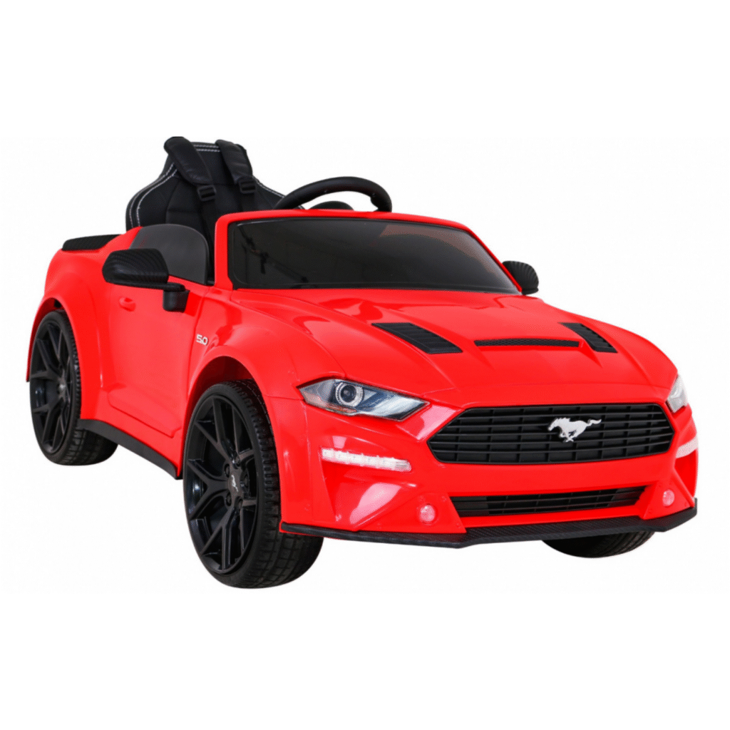 Autko Ford Mustang GT na akumulator dla dzieci Czerwony + Regulacja siedzenia + Audio LED + EVA + Wolny Start