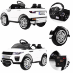 Autko Rapid Racer elektryczne dla dzieci Biały + Pilot + Wolny Start + EVA + MP3 LED - obrazek 5