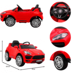 Autko Turbo-S na akumulator dla dzieci Czerwony + Pilot + Wolny Start + Koła EVA + Radio MP3 - obrazek 5