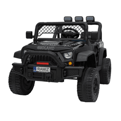 autko terenowe geoland power dla 2 dzieci czarny pilot silniki 2x200w bagaznik radio mp3 led - zdjecie produktu 1
