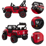 autko terenowe geoland power dla 2 dzieci czerwony pilot silniki 2x200w bagaznik radio mp3 led - zdjecie produktu 4