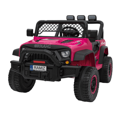 autko terenowe geoland power dla 2 dzieci rozowy pilot silniki 2x200w bagaznik radio mp3 led - zdjecie produktu 1