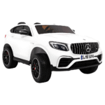 Auto Mercedes GLC 63S dla dzieci Biały + Napęd 4x4 + MP4 + LED + Ekoskóra + Wolny Start + EVA
