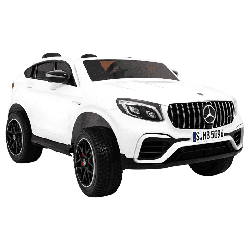 auto mercedes glc 63s dla dzieci bialy naped 4x4 mp4 led ekoskora wolny start eva