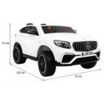Auto Mercedes GLC 63S dla dzieci Biały + Napęd 4x4 + MP4 + LED + Ekoskóra + Wolny Start + EVA - obrazek 10