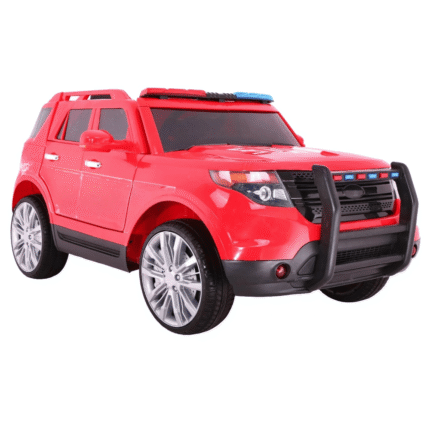 Auto SUV Straż Pożarna na akumulator dla dzieci + Syreny + Światła + Megafon + Pilot + Wolny Start + Naklejki