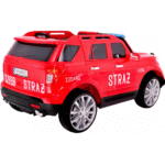 Auto SUV Straż Pożarna na akumulator dla dzieci + Syreny + Światła + Megafon + Pilot + Wolny Start + Naklejki - obrazek 2