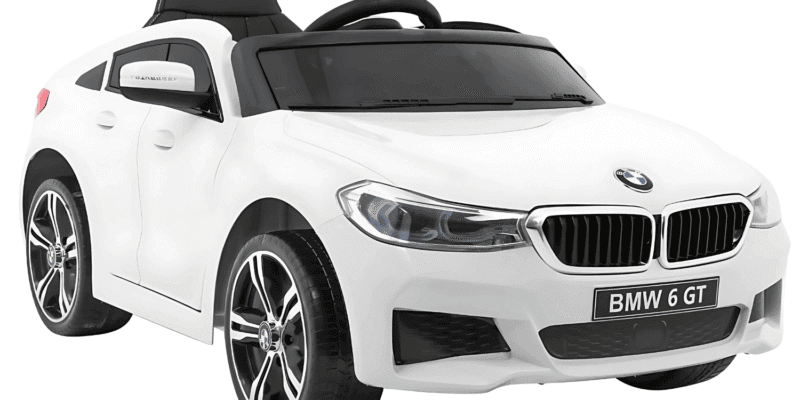 bmw 6 gt autko na akumulator bialy pilot wolny start eva pasy led mp3
