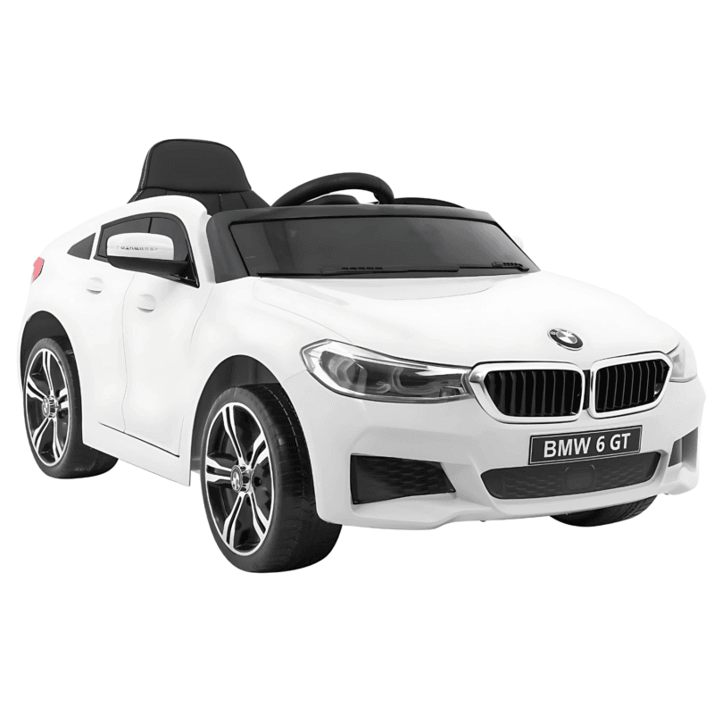 bmw 6 gt autko na akumulator bialy pilot wolny start eva pasy led mp3