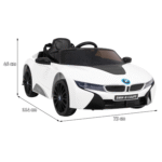 BMW I8 Lift Auto na akumulator Biały + Pilot + Wolny Start + 3-pkt pasy + MP3 USB + LED - obrazek 6