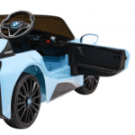 BMW I8 Lift Auto na akumulator Niebieski + Pilot + Wolny Start + 3-pkt pasy + MP3 USB + LED - obrazek 10