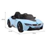 BMW I8 Lift Auto na akumulator Niebieski + Pilot + Wolny Start + 3-pkt pasy + MP3 USB + LED - obrazek 5