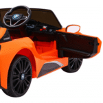 BMW I8 Lift Auto na akumulator Pomarańczowy + Pilot + Wolny Start + 3-pkt pasy + MP3 USB + LED - obrazek 10
