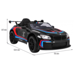 BMW M6 GT3 Auto na akumulator dla dzieci Czarny + Nawiew powietrza + Dźwięki MP3 Światła + Pilot - obrazek 6