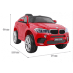 BMW X6M Elektryczne Autko dla dzieci Lakier Czerwony + Pilot + EVA + Wolny Start + Audio + LED - obrazek 6