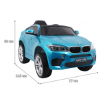 BMW X6M Elektryczne Autko dla dzieci Lakier Niebieski + Pilot + EVA + Wolny Start + Audio + LED - obrazek 8
