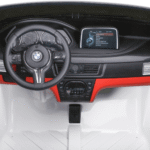 BMW X6M XXL dla 2 dzieci Biały + Pilot + Ekoskóra + Pasy + Wolny Start + MP3 USB + LED - obrazek 11