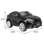BMW X6M XXL dla 2 dzieci Czarny + Pilot + Ekoskóra + Pasy + Wolny Start + MP3 USB + LED - obrazek 11