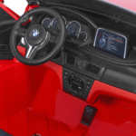 BMW X6M XXL dla 2 dzieci Czerwony + Pilot + Ekoskóra + Pasy + Wolny Start + MP3 USB + LED - obrazek 11