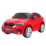 BMW X6M XXL dla 2 dzieci Czerwony + Pilot + Ekoskóra + Pasy + Wolny Start + MP3 USB + LED - obrazek 2
