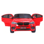 BMW X6M XXL dla 2 dzieci Czerwony + Pilot + Ekoskóra + Pasy + Wolny Start + MP3 USB + LED - obrazek 7