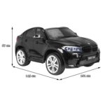 BMW X6M XXL dla 2 dzieci Lakier Czarny + Pilot + Ekoskóra + Pasy + Wolny Start + MP3 + LED - obrazek 7