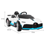 Bugatti Divo Autko na akumulator dla dzieci Biały + Pilot + EVA + Wolny Start + LED MP3 - obrazek 6