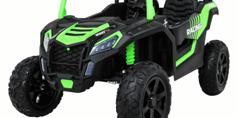 buggy atv strong racing dla 2 dzieci zielony silnik bezszczotkowy pompowane kola audio led - zdjecie produktu 1