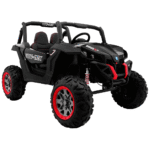 Buggy SuperStar dla dzieci Czarny + MP4 + Napęd 4x4 + Pilot + Bagażnik + LED + Blokada drzwi