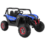 Buggy SuperStar dla dzieci Niebieski + MP4 + Napęd 4x4 + Pilot + Bagażnik + LED + Blokada drzwi